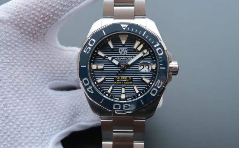 MK Factory Replica Tag Heuer Aquaracer Calibre 5 WAY201B.BA0927 Blue Watch with Ceramic Bezel